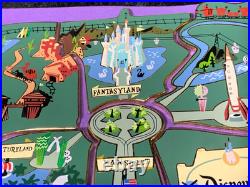 Disney Disneyland Park Atlas Lands Map Puzzle 6 Piece Cast Jumbo LE Pin Set