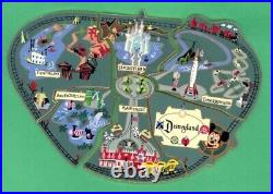Disney Disneyland Park Atlas Lands Map Puzzle Piece Cast LE Pin Set