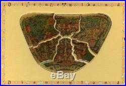 Disney Disneyland Park Map Puzzle Piece Pin Set & Character Card Border Backing