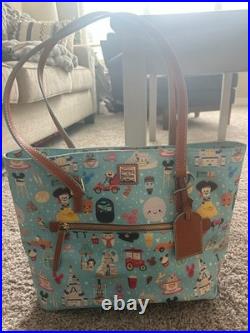 Disney Dooney & Bourke Jerrod Maruyama Theme Park Icons Shoulder Purse