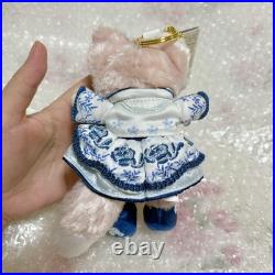 Disney Duffy & ShellieMay Plush Badge Keychain Blue Flower Series Unused