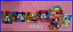 Disney Epcot Character Pin Set Walt Disney World Mickey Minnie Goofy Groot