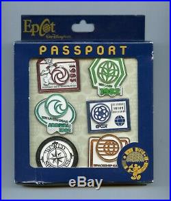 Disney Epcot Passport Collection Figment Spaceship Earth The Land LE 500 Pin Set