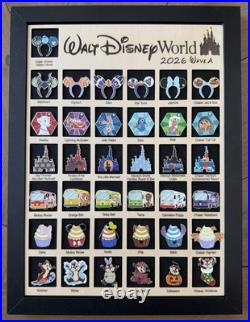 Disney Exclusive 2026 Pin Set Walt Disney World Park Icons & Characters