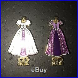 Disney Fantasy Pin Lot (2) Rapunzel Tangled Wedding Dress Stand LE 75 Rare HTF