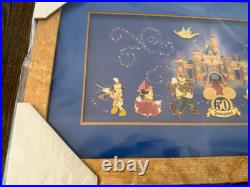 Disney Framed Pin Set 309/400 Happiest Homecoming March Disneyland 50th BOXED