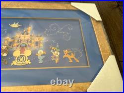 Disney Framed Pin Set 309/400 Happiest Homecoming March Disneyland 50th BOXED