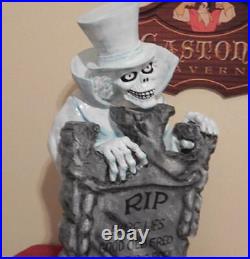 Disney Haunted Mansion HATBOX GHOST big figure tombstone 2' BRIGHT LITE - NEW
