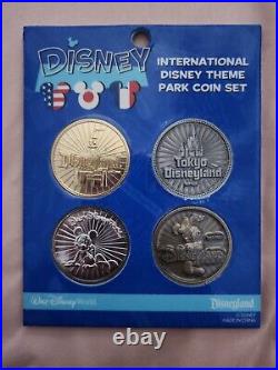 Disney International Theme Park Coin Set Brand New Mint On Card Vintage