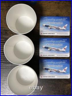 Disney JAL Fantastic Journey Express Paper Cups & Boarding Certificates Japan