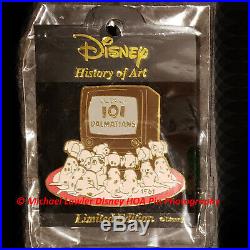 Disney Japan Jds History Of Art Hoa Pin 101 Dalmatians (1961) Puppies & Tv