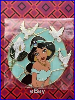 Disney Jasmine Aladdin Jumbo Stained Glass Fantasy LE Pin Limited Edition