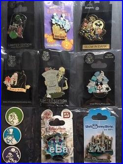 Disney Large Lot of 50 Haunted Mansion Nightmare Halloween WDI LE Cast pin