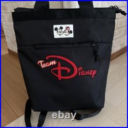 Disney Limited Backpack Black Disney Land Foldable 40x37x11cm Used Disney Limited Backpack Black Disney Land Foldable 40x37x11cm Used