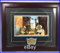 Disney Limited Edition 2500 Lady and the Tramp Tonys Restaurant 4 Pin Framed Set