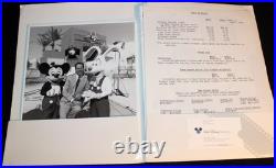 Disney MGM Studios 1989 Press Kit CHARLIE RIDGWAY Publicist at Walt Disney World
