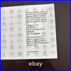 Disney MGM Studios 4 Day World Commerative Passport Unused Guest Ticket