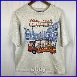 Disney MGM Studios Theme Park (L/XL) Vtg Mickey & Friends Street Trolley T-shirt