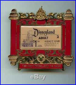 Disney Magical Milestones Disneyland First Day Ticket July 18, 1955 Jumbo LE Pin