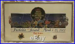 Disney Main Street Electrical Parade Farewell pin Set Framed on Poster