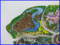 Disney Map 5 Pin Set MAGIC KINGDOM Atlas Cast Member Park Puzzle Jumbo 2001 Pins