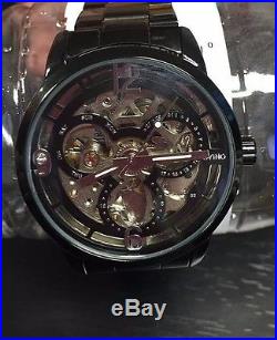 Disney Mickey BYINO BLACK SKELETON AUTOMATIC MENS WATCH