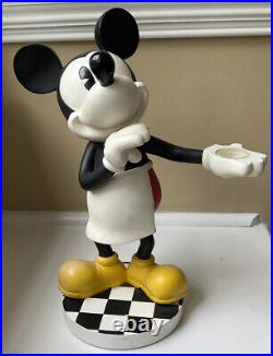 Disney Mickey Mouse Tray Holder Figurine Disney Theme Park Vintage 13 Tall