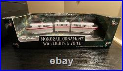 Disney Monorail Ornament with LIGHTS & VOICE Theme Park EXCLUSIVE RARE