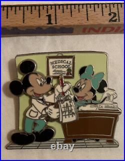Disney Official Trading Pin Dr Minnie Mickey Mouse Medical School 2006