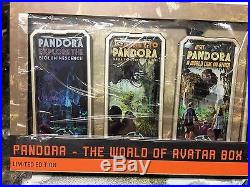 Disney Pandora 5 Poster Pin Set Limited Edition of 250 + Opening Day Park Map
