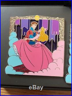Disney Park Pack Jumbo Pin Set Sleeping Beauty Aurora Pink & Blue Dress LE 500