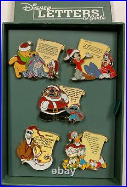 Disney Parks 2021 Letters to Santa 5 Pin Set LE 1000 -Stitch Santa Jack Pooh