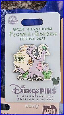 Disney Parks 2023 Epcot Flower & Garden Festival 8 Pin Set LR LE and AP Pins
