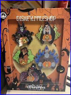 Disney Parks 2023 Halloween Villains Box Set Of 5x Hercules Hades LE Pin