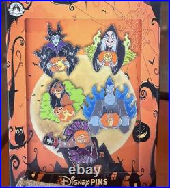 Disney Parks 2023 Halloween Villains Box Set Of 5x Hercules Hades LE Pin
