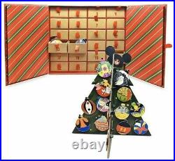 Disney Parks 24 Day Countdown Calendar Christmas Advent Limited Pin Set Ornament