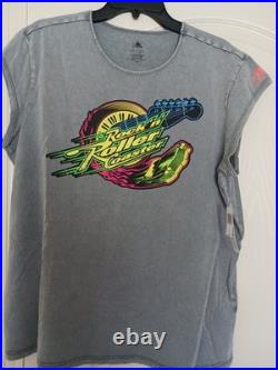 Disney Parks Aerosmith Rock N Roller Coaster Graphic T Shirt Large NWT