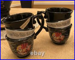 Disney Parks Alice In Wonderland Tea Set. Ceramic Plates, Tea Cups, Mugs