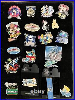 Disney Parks Amazing Pin Collection of Over 100 Very Collectible Pins and Album