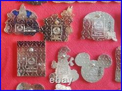 Disney Parks Christmas Set of 34 Pins Happy Holidays Thanksgiving Hanukkah Feliz