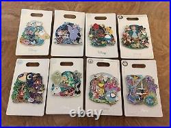 Disney Parks Family Cluster Pin Set of 8-New with Tags