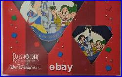 Disney Parks Happy Holidays 2016 Snow White Dopey Jumbo Trading Pins New