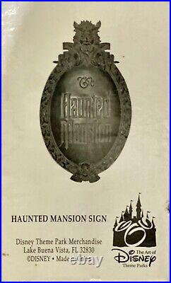 Disney Parks Haunted Mansion Classic Gate Sign Wall Plaque 45th Anniversary NIB