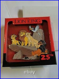 Disney Parks LE 1000 Jumbo Pin Lion King 25th Anniversary Pride Rock Simba Scar