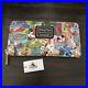 Disney Parks Loungefly Collage Vintage Theme Park Art Wallet Nwt