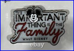 Disney Parks One Family Motto Pin Box Set LE 300