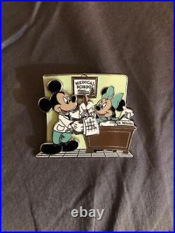 Disney Parks Pin Medical School Doctor's Day 2006 Mickey Minnie Mouse Nurse Used