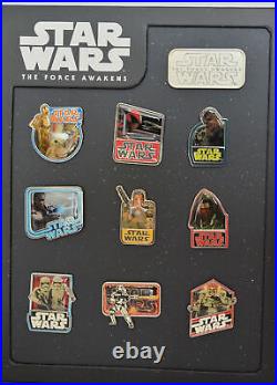 Disney Parks Star Wars The Force Awakens Countdown Pin Book Complete Set NEW