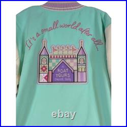 Disney Parks Stoney Clover Lane Its a Small World Varsity Jacket Mint Green XL