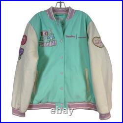 Disney Parks Stoney Clover Lane Its a Small World Varsity Jacket Mint Green XL